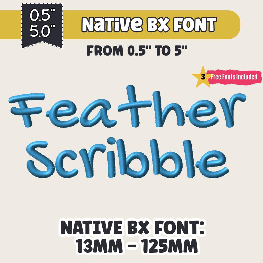 Native BX Font, Coastal Hug Embroidery, 13-125mm, Object, Editable