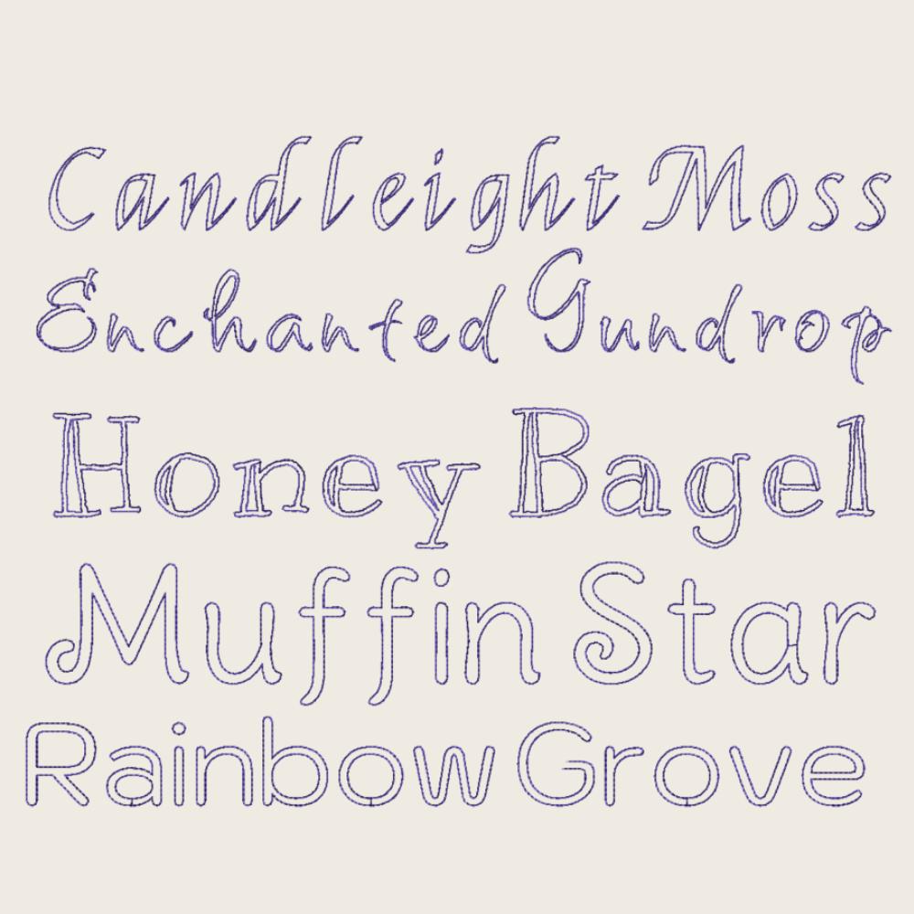 BX Embroidery Font, Ten Native Set, Embrilliance Editable, 13-125mm