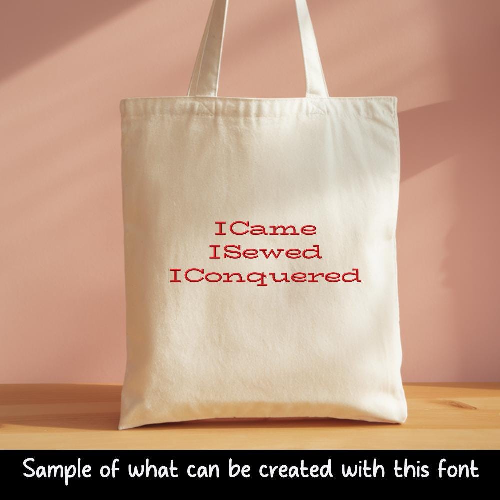 BX Embroidery Font' Sugar Doodle, Scalable 0.5"-5" Native BX Edit