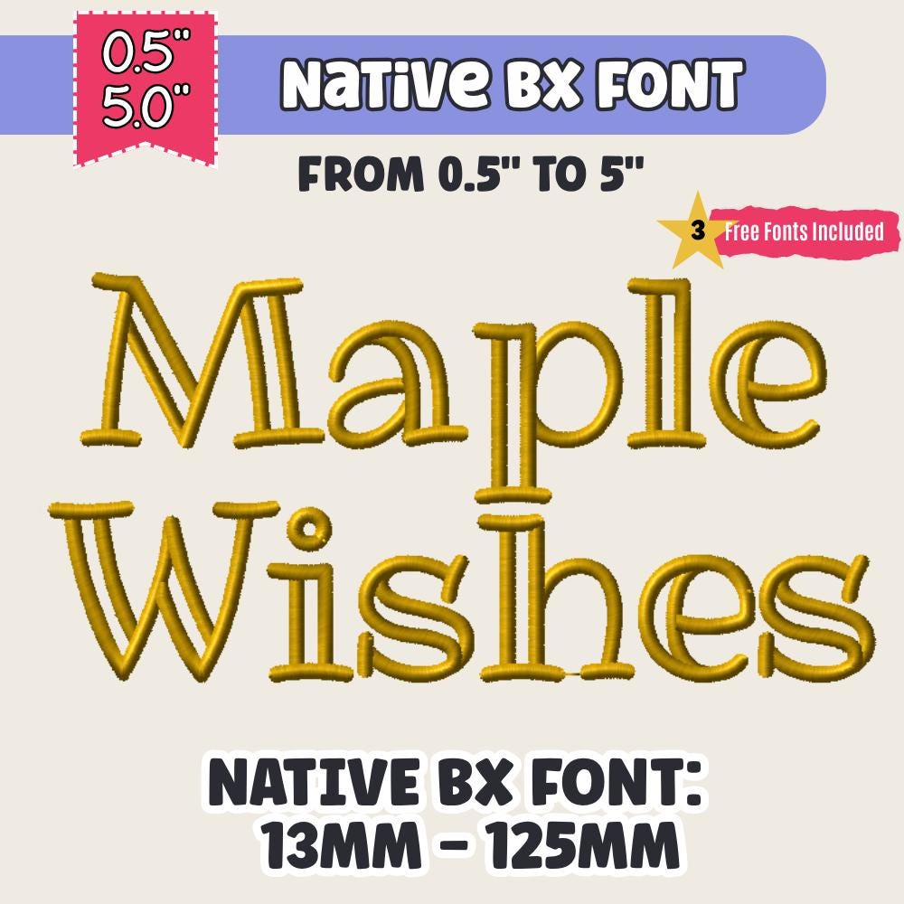 Native BX alphabet, Coastal Hug BX Embroidery Font 13mm-125mm V1.0