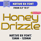 native bx embroidery font Coastal Hug BX Script 13-125mm Editable