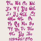 Native BX Embroidery Font' Coastal Hug BX Font, 13-125mm Scalable.