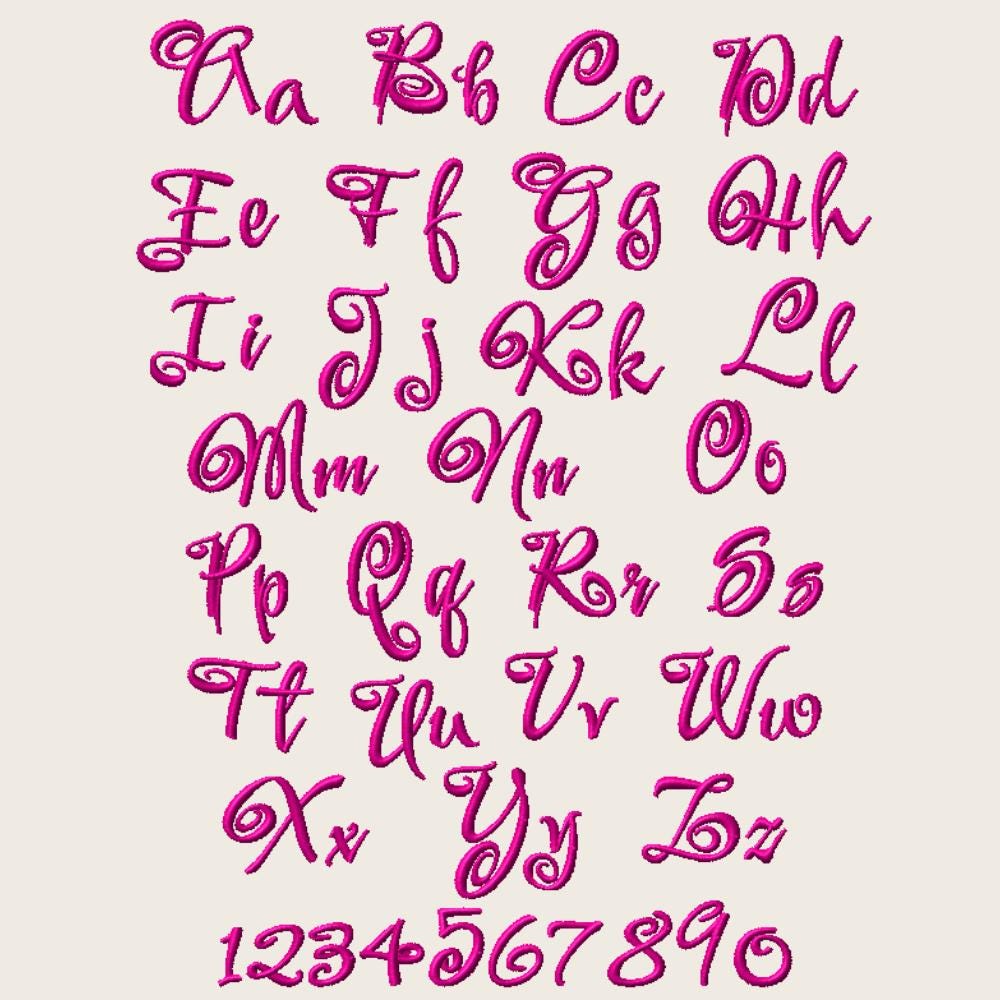 Native BX Embroidery Font' Coastal Hug BX Font, 13-125mm Scalable.