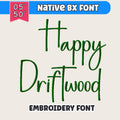 BX Embroidery Font, Taller Skinny Script Alphabet PES DST 13–125mm