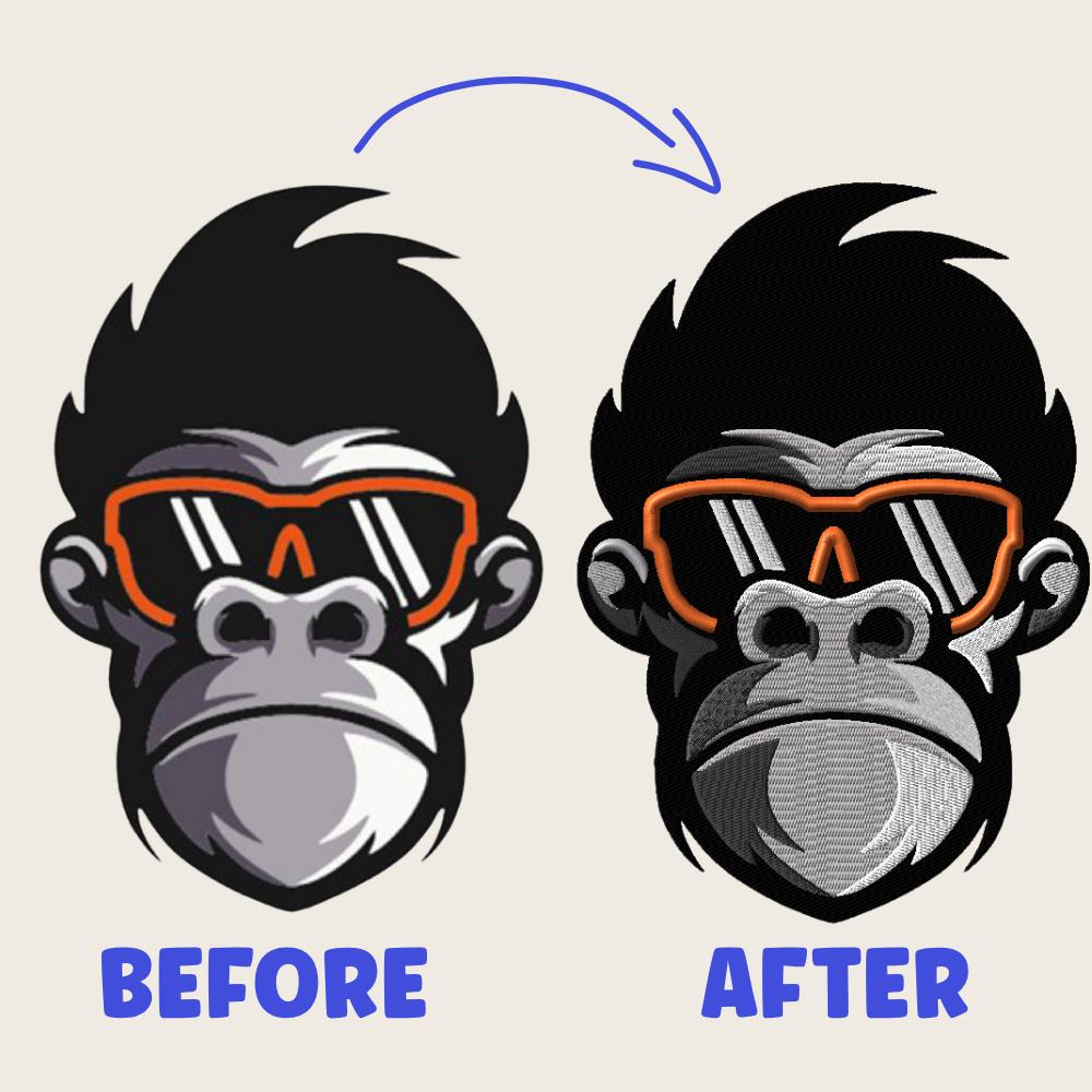 Custom Embroidery Digitizing, Convert PNG To PES, Logo Files Fast!