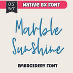BX embroidery font' Coastal Hug BX Font, 13mm-125mm Cursive Alphas