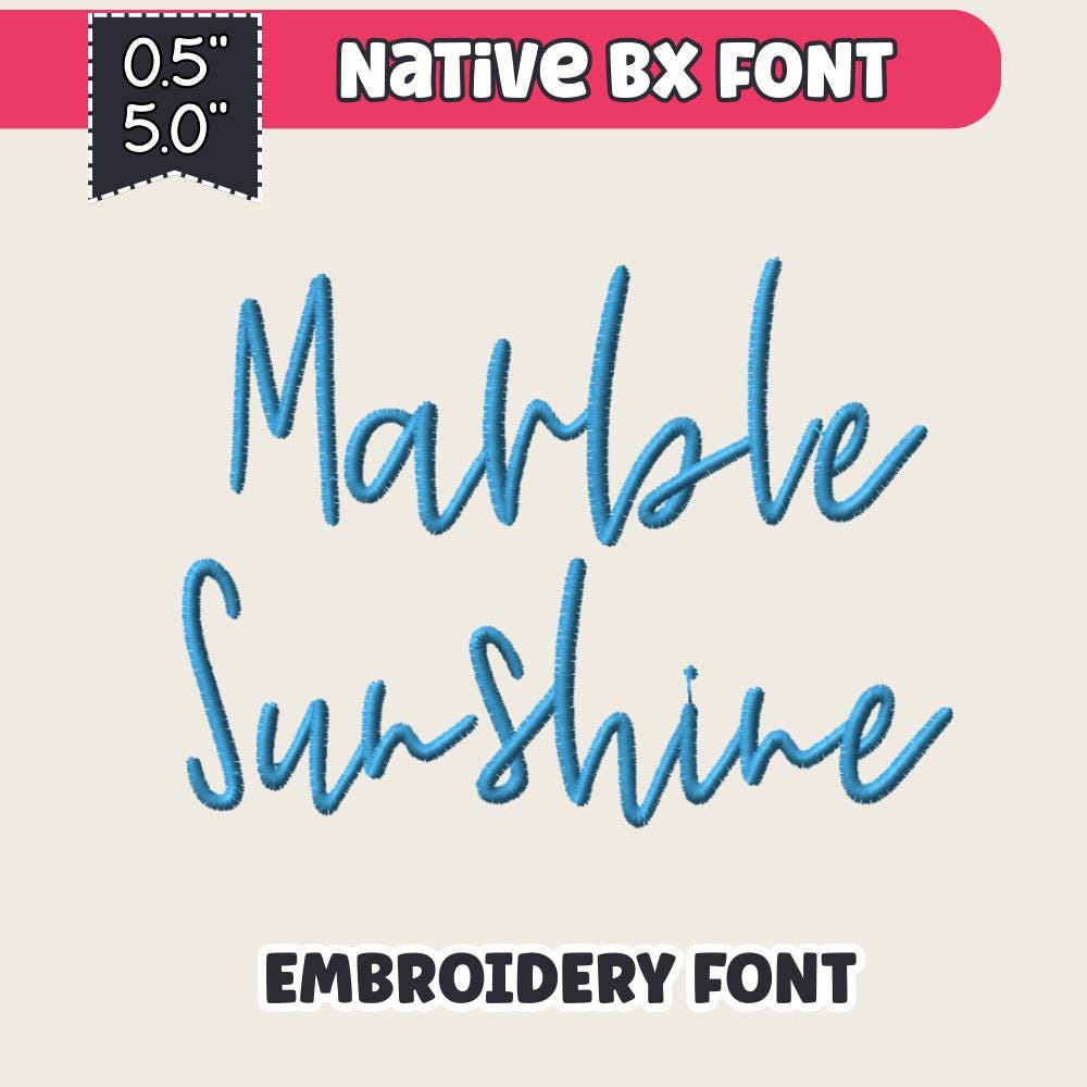 BX embroidery font' Coastal Hug BX Font, 13mm-125mm Cursive Alphas