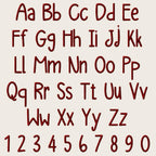 Bx Embroidery Font, Coastal Hug Script Alphabet, 13mm-125mm Native