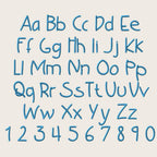 Bx Embroidery Font, Tall Skinny Cursive Monogram, Native 13–125mm