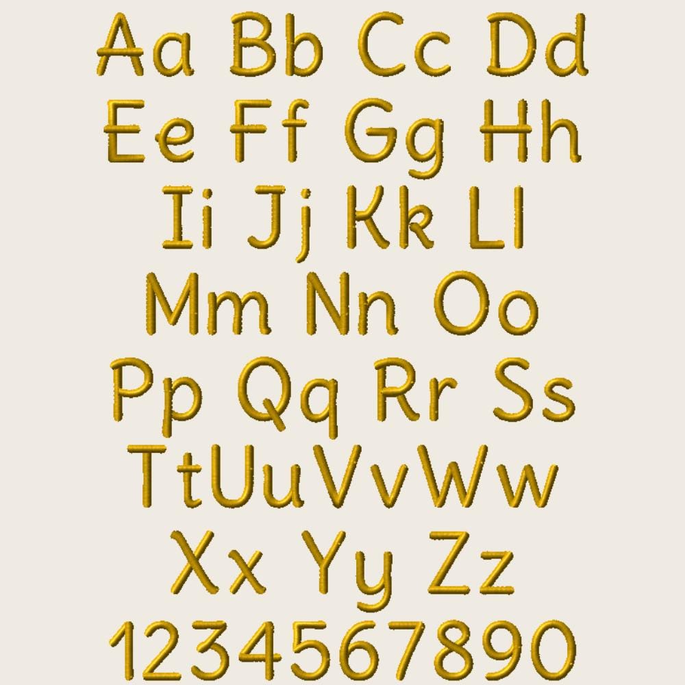 Native BX Embroidery Font Coastal Hug ObjectBased Editable 13-125mm