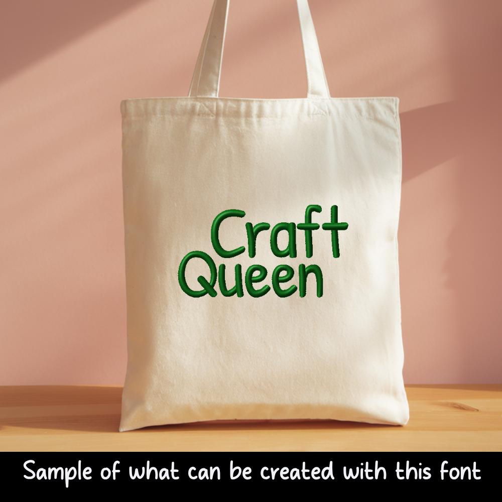 Native BX Font, Coastal Hug Embroidery Font BX.5, 13-125mm Script