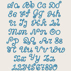 Native BX Embroidery Font, Coastal Hug Scalable 0.5-5.0in Alphabet