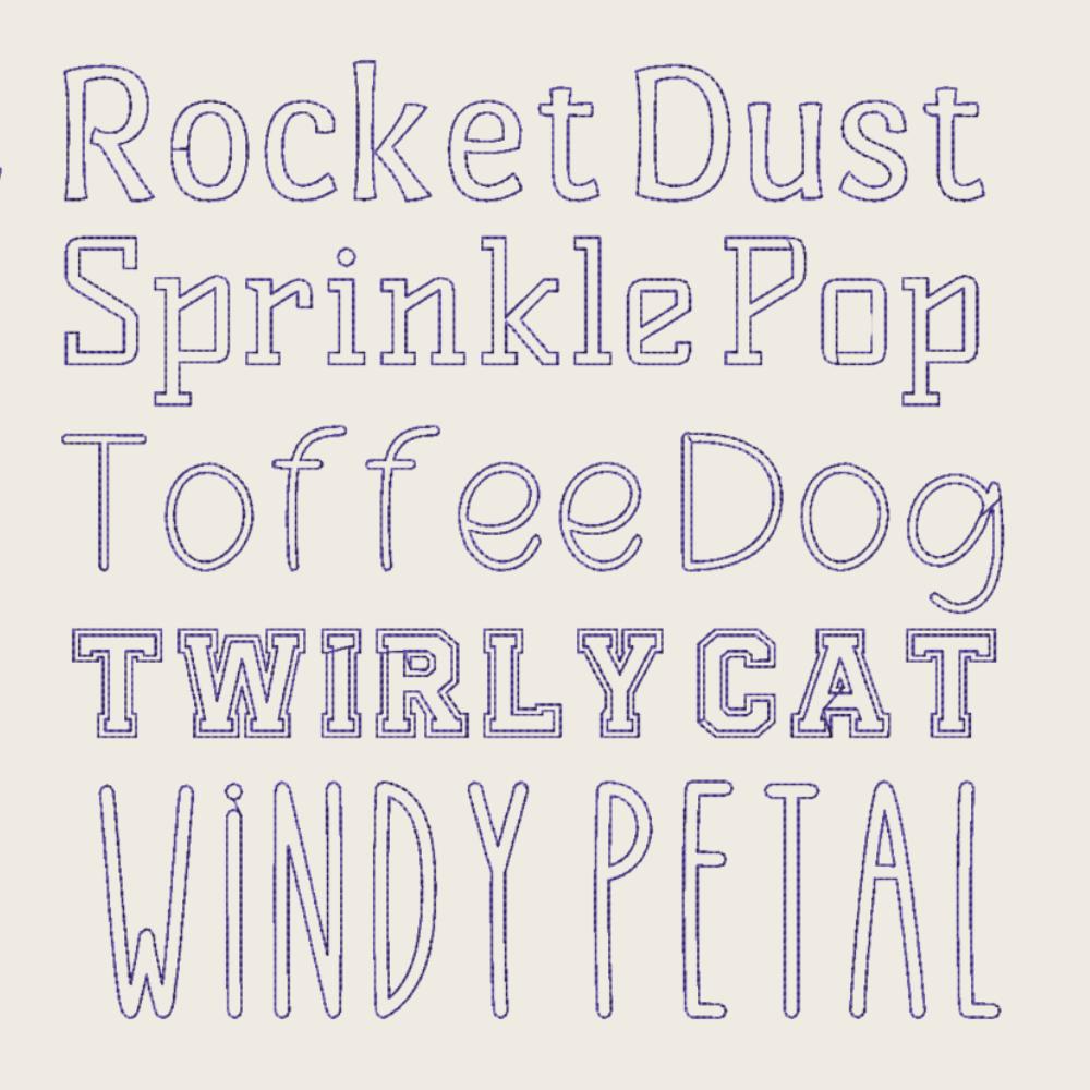 BX Embroidery Fonts' Native BX 10-Set Embrilliance Vintage 13-125mm