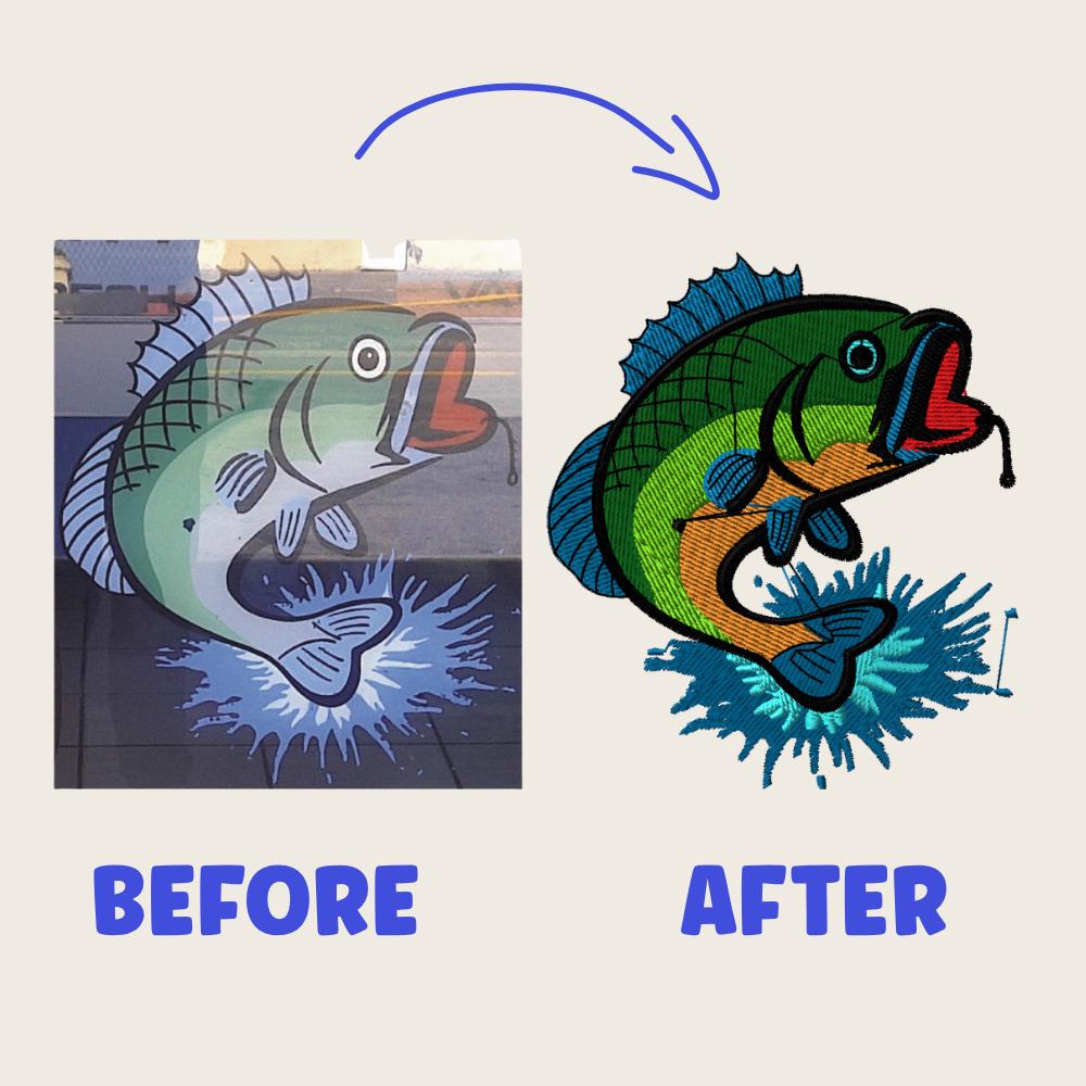 Custom Embroidery Digitizing, Convert PNG To PES, Logo Files Fast!