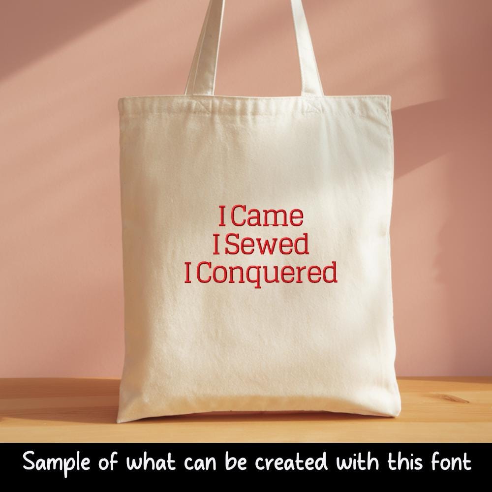 BX Embroidery Font' Coastal Hug Native BX, Scalable 13mm–125mm For