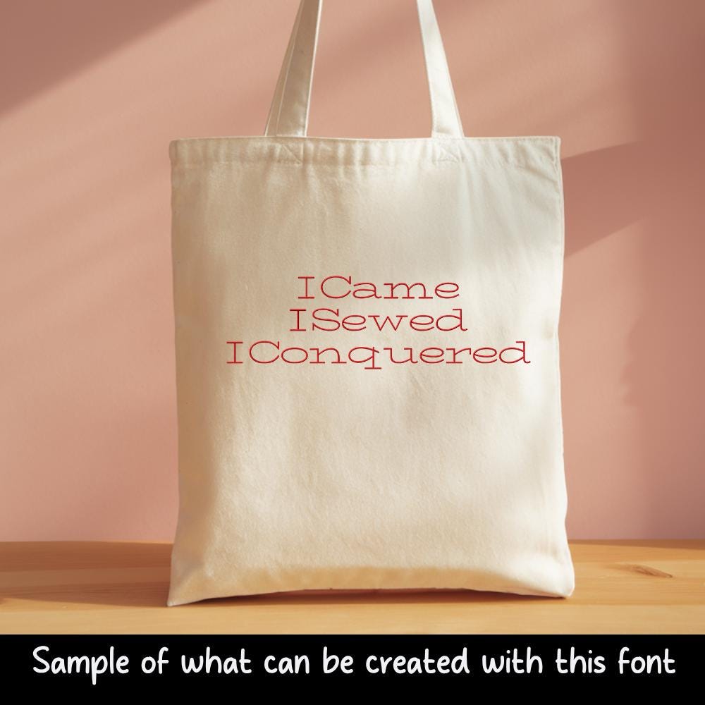 Native BX Embroidery Font, Coastal Hug, 13mm-125mm, Upper/Lower V2