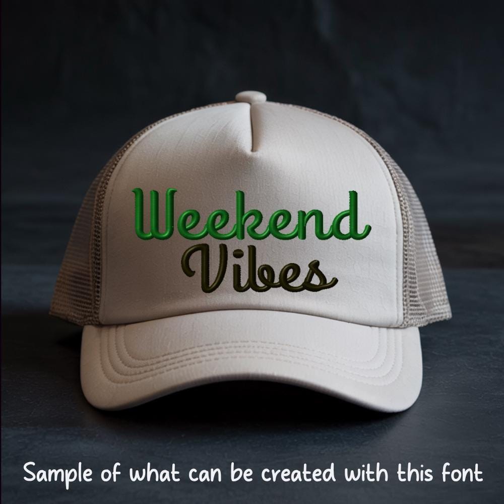 BX Embroidery Font, Coastal Hug Native BX Downloadable, 13-125mm.