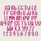BX Embroidery Font' Tall Skinny Cursive Monogram Alphabet, 0.5-5in