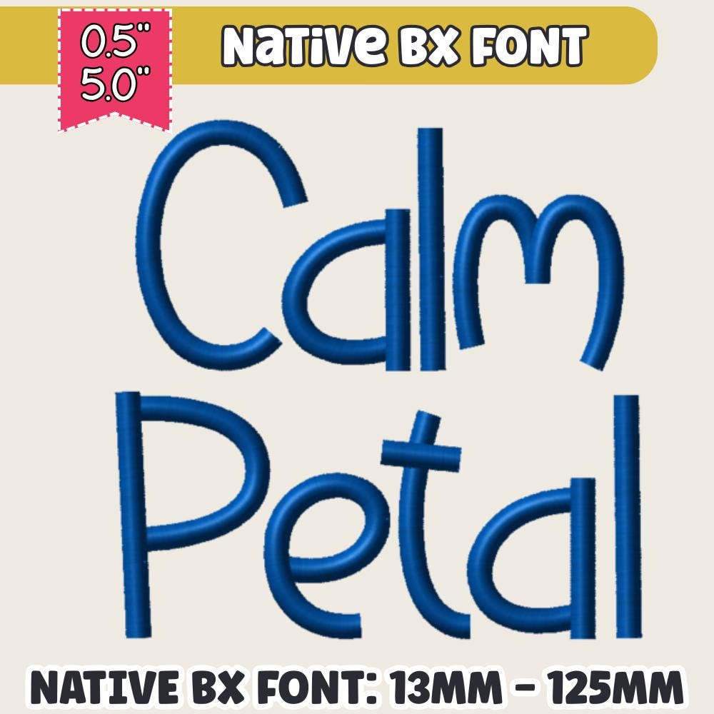 BX Embroidery Font' Coastal Hug Script, Instant Download PES DST.