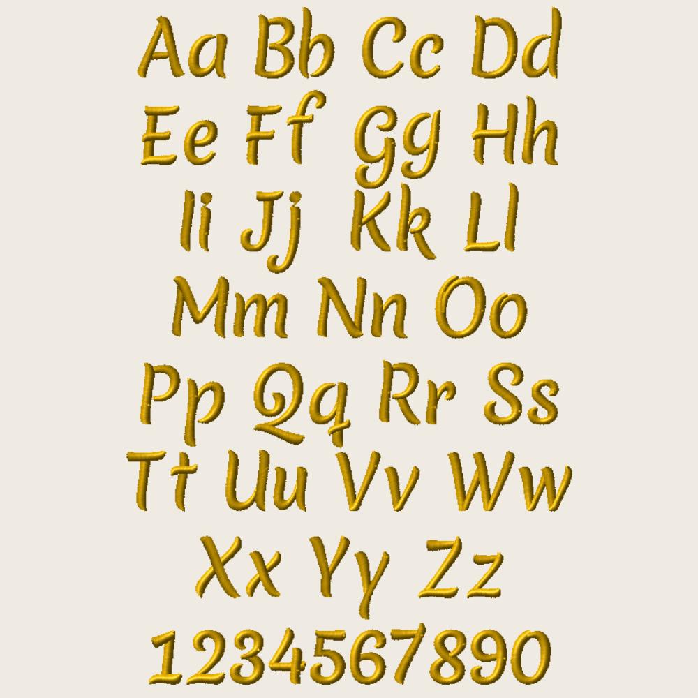 Native Bx Embroidery Font, Coastal Hug 13-125mm Resizable Editable