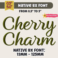 Native BX Font', Coastal Hug Embroidery Monogram, 13mm-125mm Free