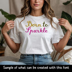 BX Embroidery Font, Coastal Hug Native BX, 13mm-125mm Editable Pro