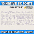 BX Embroidery Font Set, 10 Native BX Fonts For Embrilliance, 13