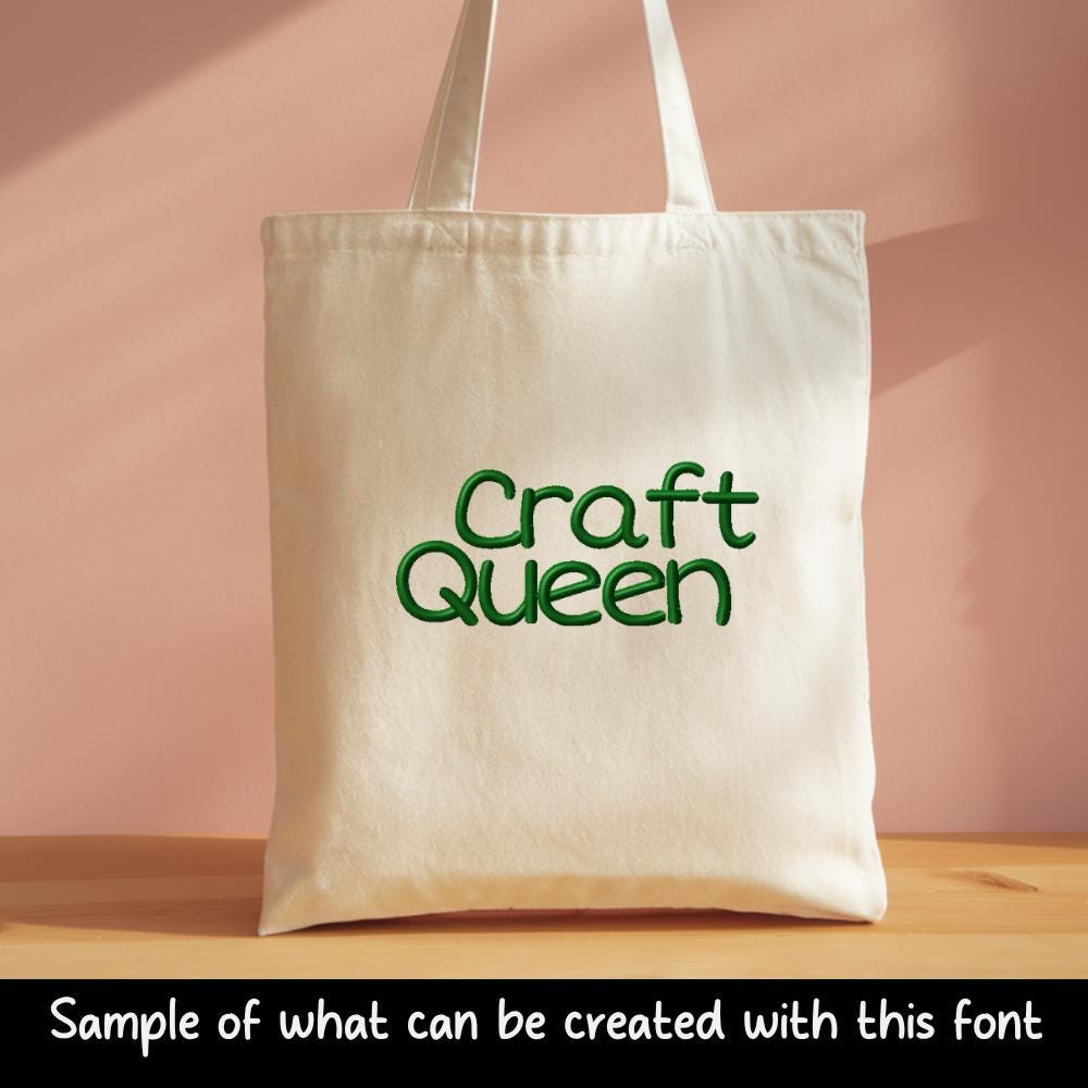 BX Embroidery Font, Coastal Hug Native BX, 13–125mm Scalable Edit