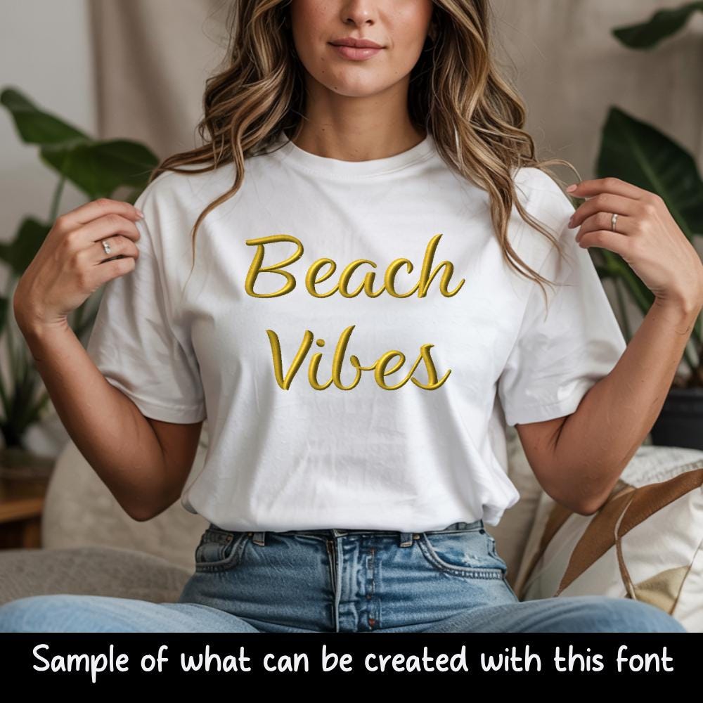 Native BX Font', Coastal Hug Embroidery Monogram, 13mm-125mm Free
