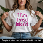 Bx Embroidery Font, Coastal Hug Script Alphabet, 13mm-125mm Native