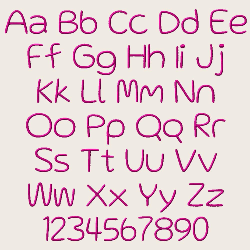 native bx font, Coastal Hug Embroidery Font, 13mm–125mm, Editable