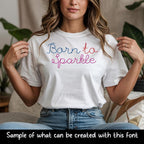 BX Embroidery Font' CoastalHug Native BX Editable Font, 13mm-125mm