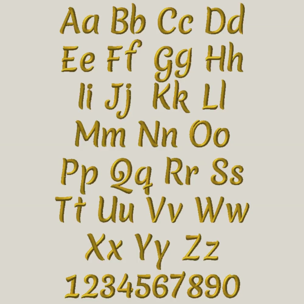 Native Bx Embroidery Font, Coastal Hug 13-125mm Resizable Editable