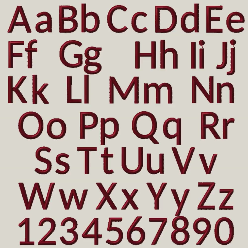 native BX font, Coastal Hug Embroidery, 13mm–125mm Scalable Edits