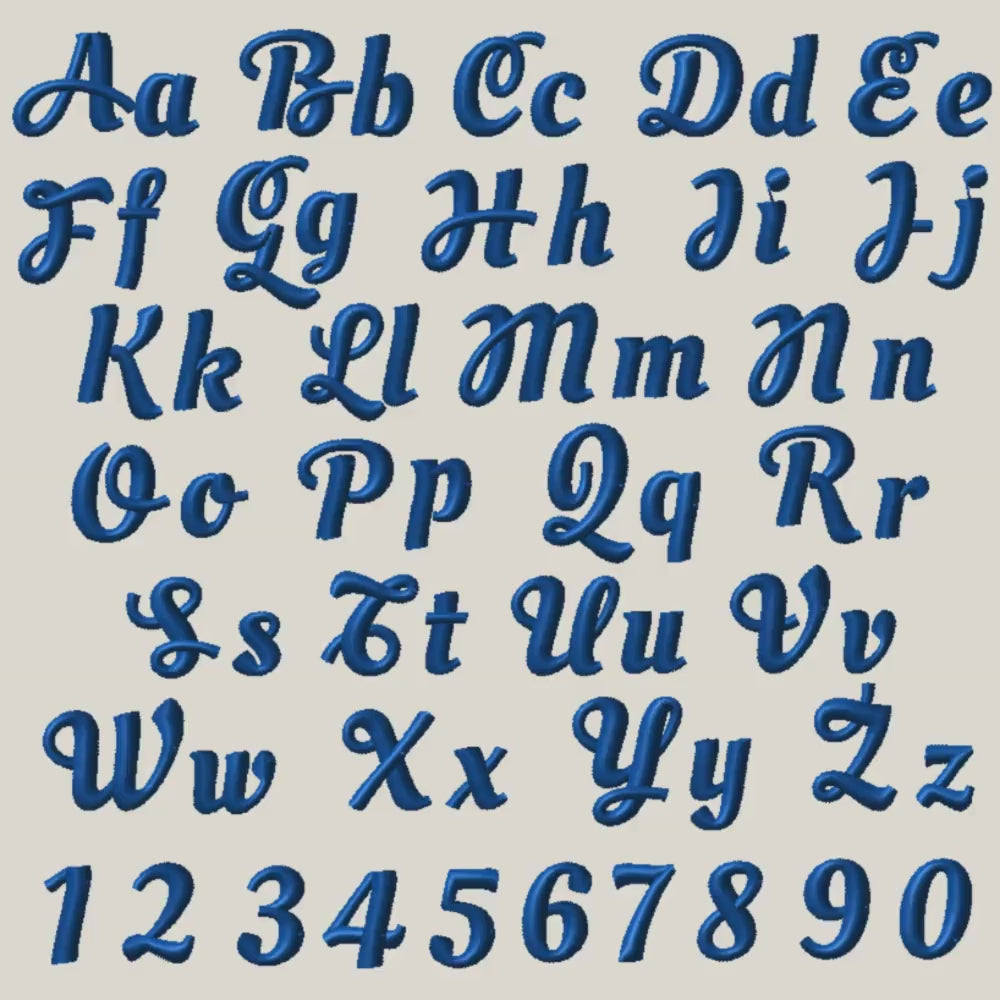 BX Embroidery Font Coastal Hug X, Native Embrilliance Ready 13-125mm