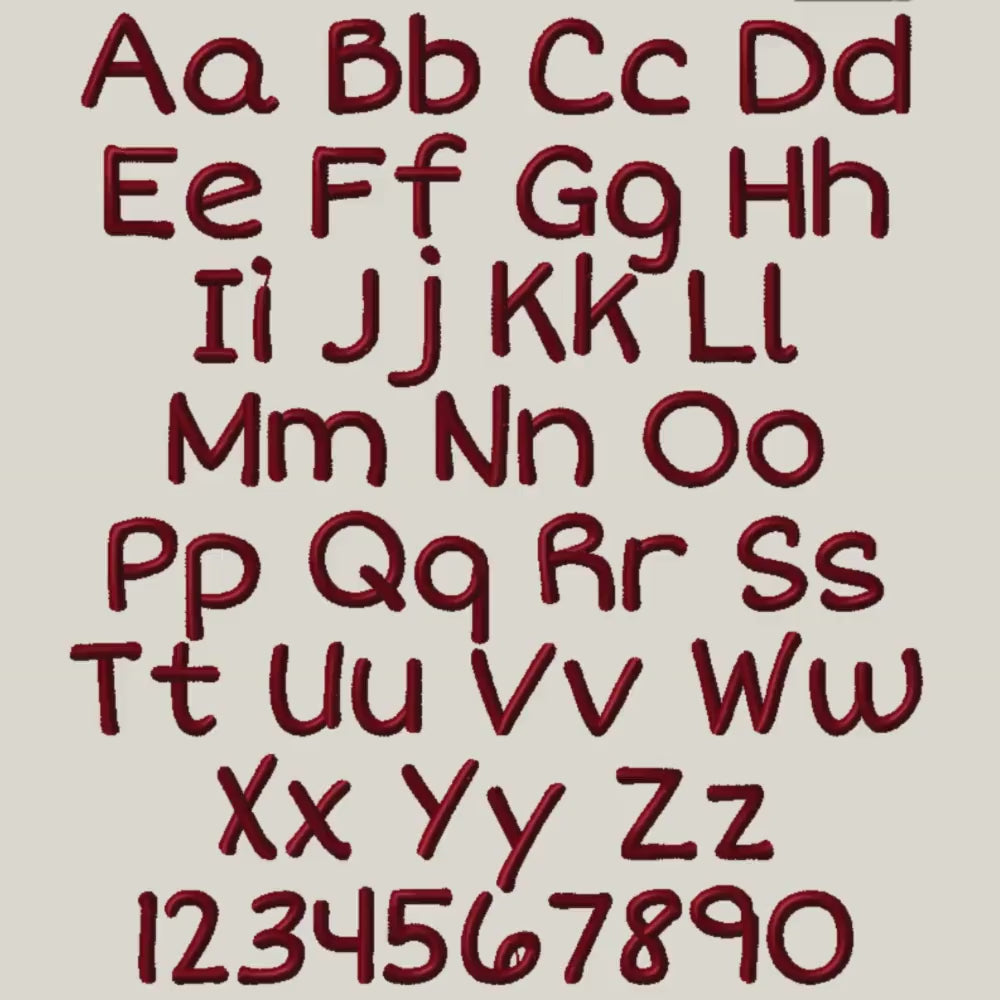 BX Embroidery Font, Coastal Hug Native BX, 13–125mm Scalable Edit