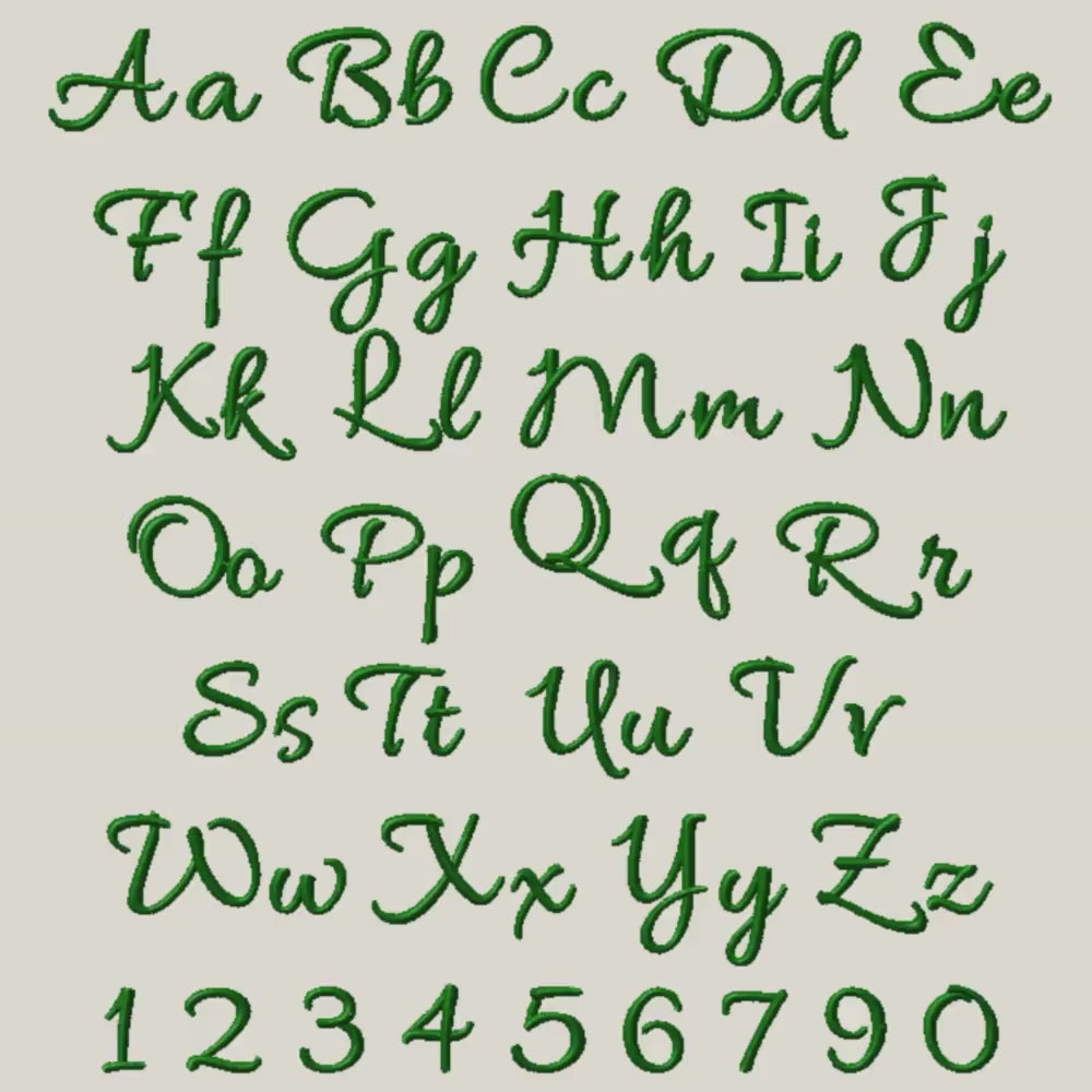 native bx font, Coastal Hug BX Embroidery, 13-125mm Object-Based.