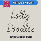 BX embroidery font' Coastal Hug BX Font, 13mm-125mm Cursive Alphas