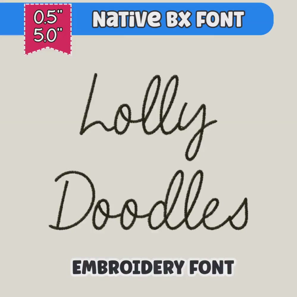 BX embroidery font' Coastal Hug BX Font, 13mm-125mm Cursive Alphas