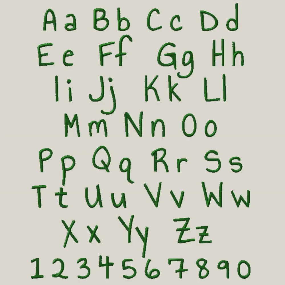 native bx font' Coastal Hug BX Embroidery Font, 13-125mm Scalable.
