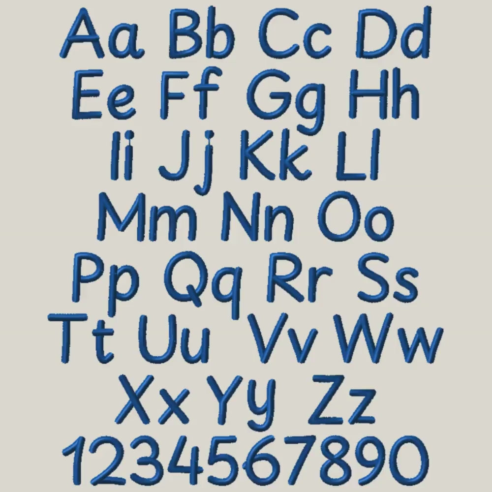 BX Embroidery Font, Coastal Hug Native BX, 13mm-125mm, Uppercase.