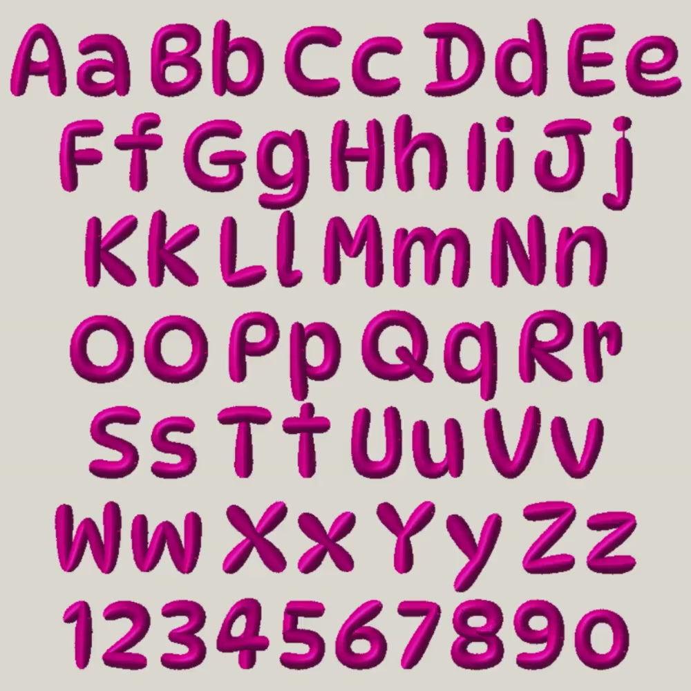 Native BX Embroidery Font, Coastal Hug Scalable Object-Based 13mm–125mm