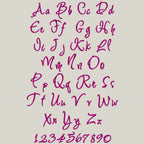 native BX embroidery font, Coastal Hug13-125mm EditableEmbrilliance