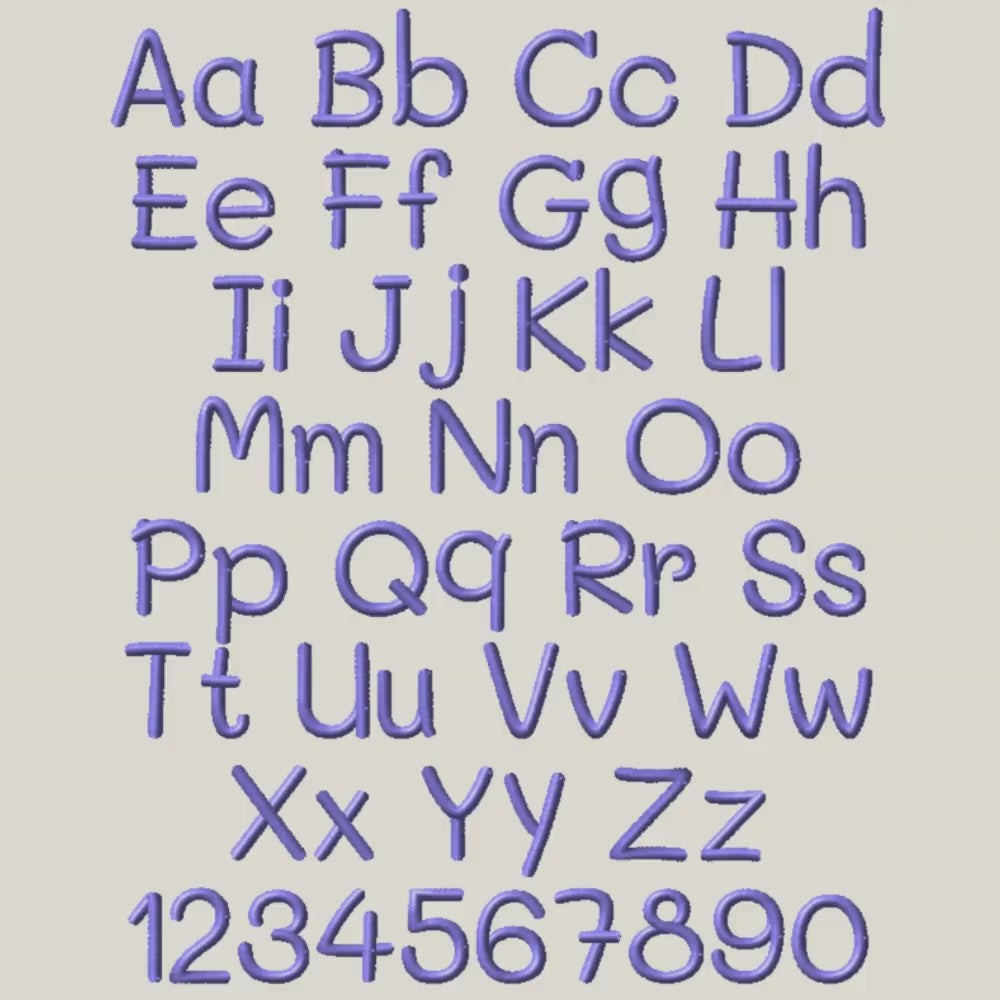 BX Embroidery Font, Coastal Hug BX 13-125mm Editable Object-Based!