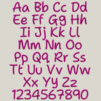 Native BX Font' Coastal Hug Embroidery Font, 13-125mm Object-Based