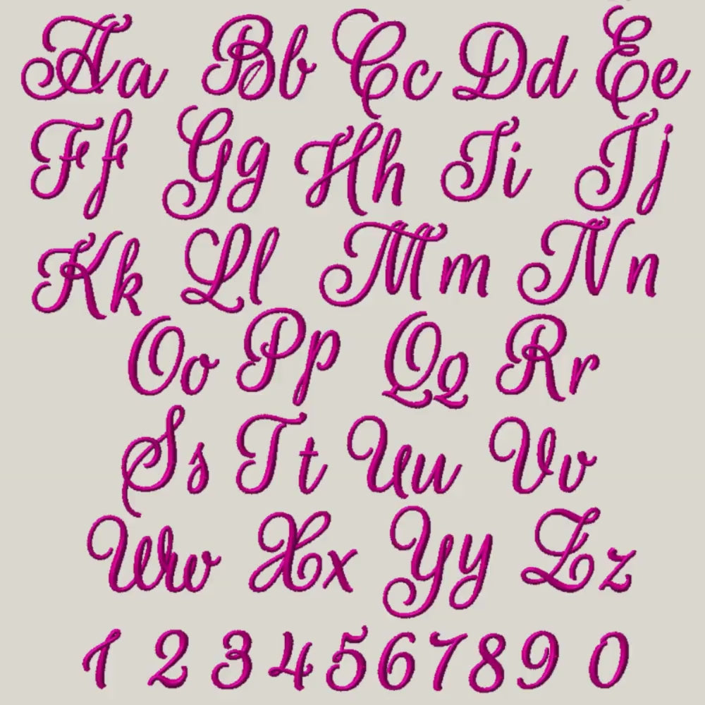 Native BX font' Coastal Hug Embroidery Font 13-125mm UppercaseXL