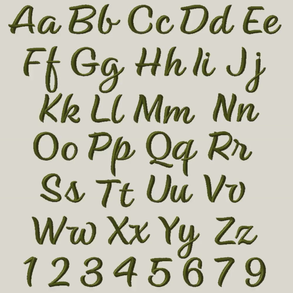Native BX Font', Coastal Hug Embroidery Monogram, 13mm-125mm Free