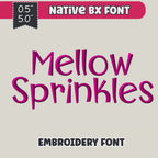 BX Embroidery Font, Coastal Hug Script Alphabet, Native BX Instant