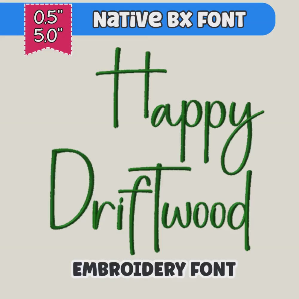 BX Embroidery Font, Taller Skinny Script Alphabet PES DST 13–125mm