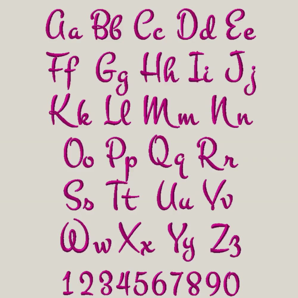 Embrilliance BX Font, Coastal Hug BX, 0.5-5" Embroidery Alphabet XL
